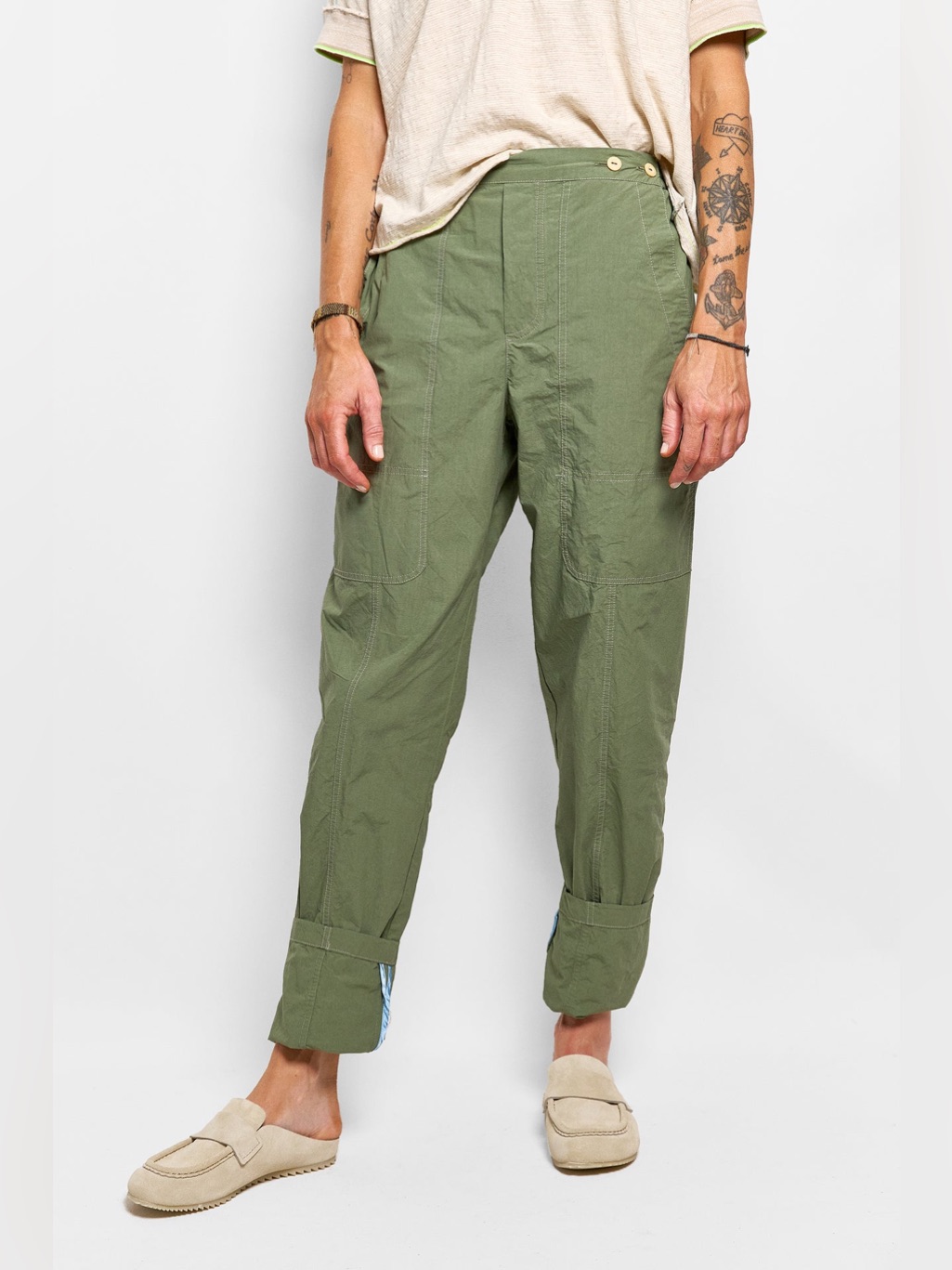By Freer. Isak Anouk Cotton Pant Army Green | Size M